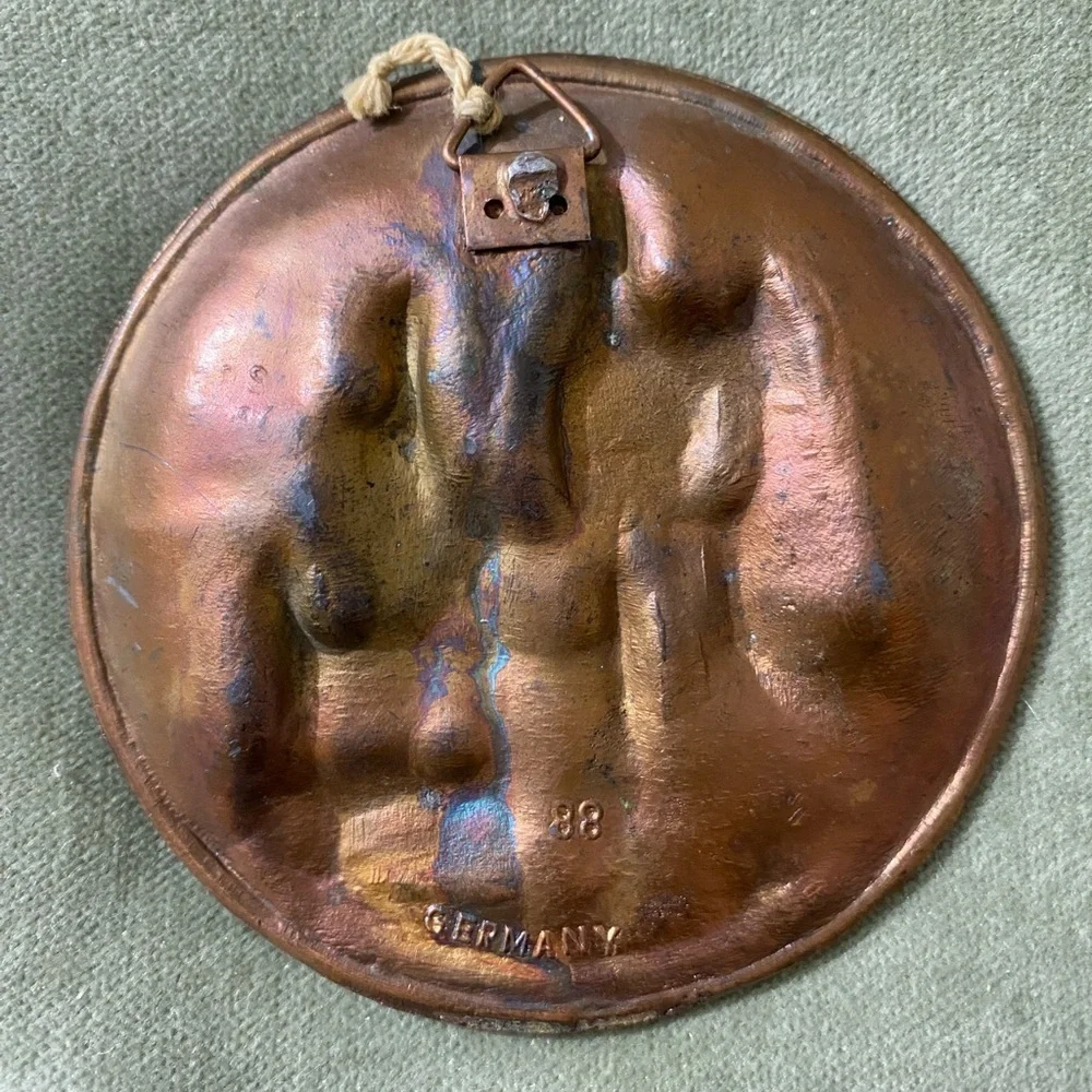 Neuschwanstein Castle Germany copper metal disc plate.  #16